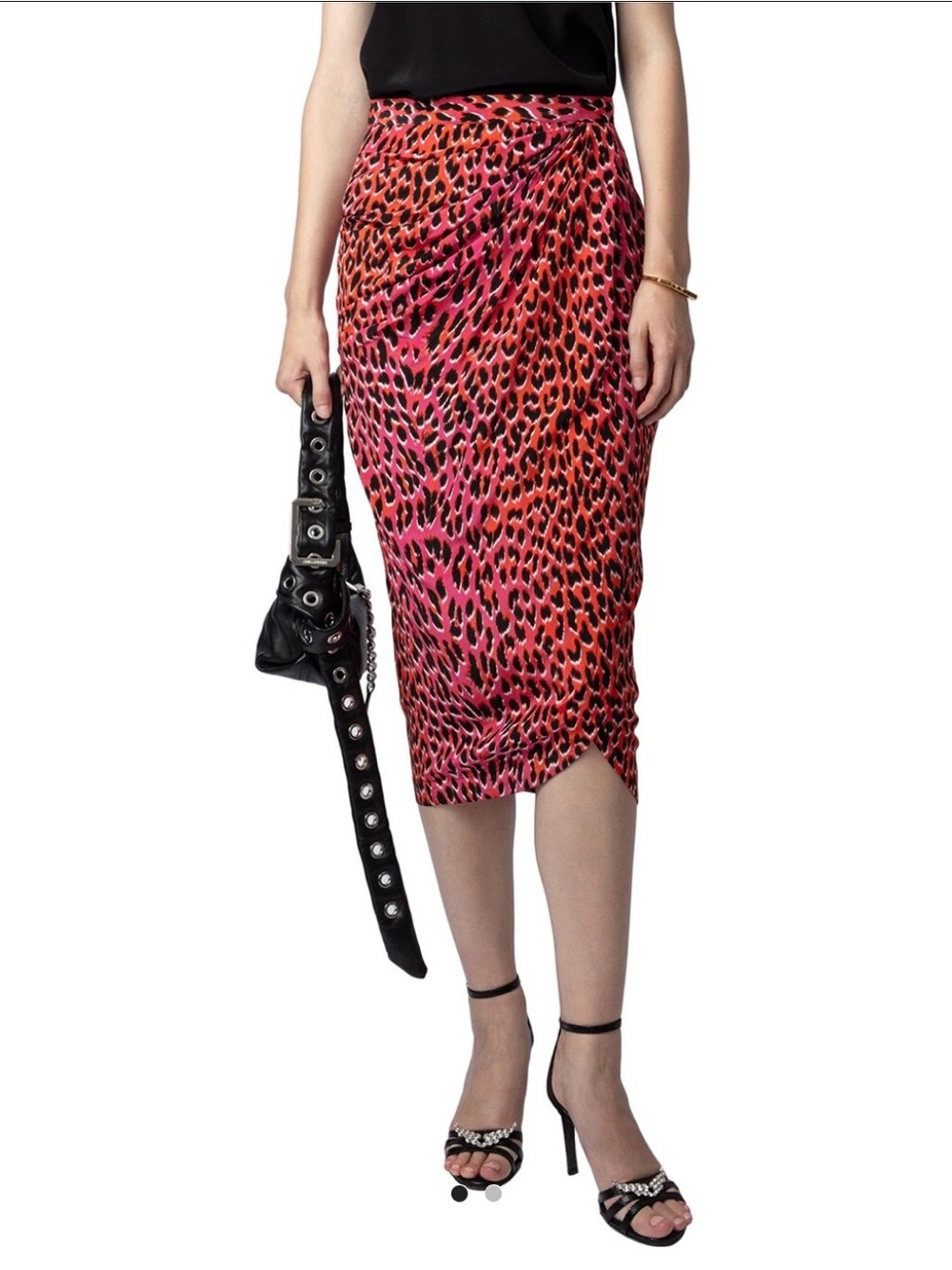Zadig & Voltaire Jamelia Leo Silk Skirt Ladies Size 40 (M/L)